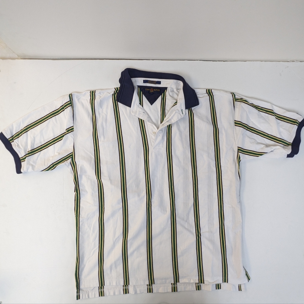 Vintage Tommy Hilfiger Striped Polo Tshirt XXL [73 ]